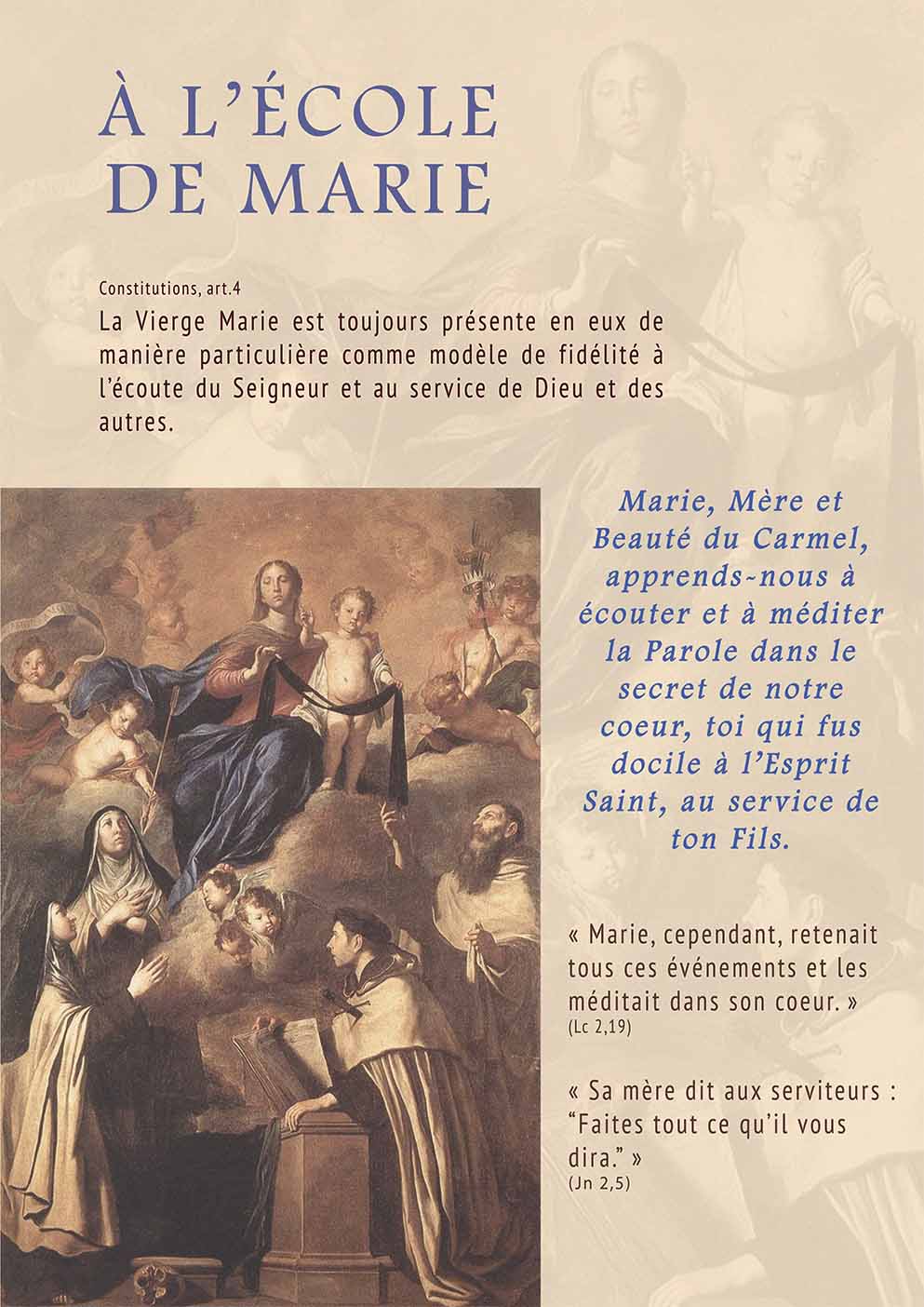 À l'école de Marie